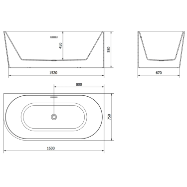 Laguna Volare 160×75 cm – Ekskluzywna wanna narożna wolnostojąca | Biały akryl + chromowany przelew