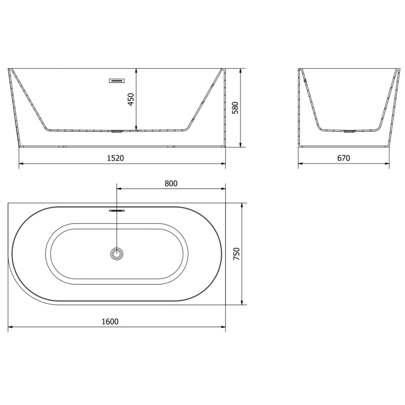 Laguna Volare 160×75 cm – Ekskluzywna wanna narożna wolnostojąca | Biały akryl + chromowany przelew