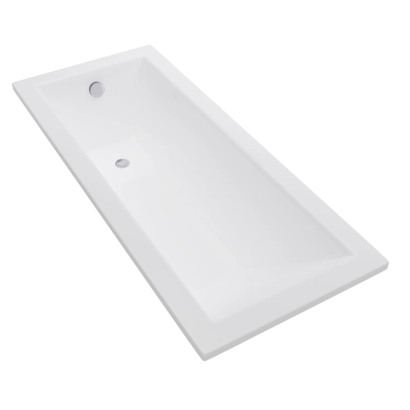 Wanna prostokątna CubiqLine 140x70 cm biała – z obudową lub bez 2