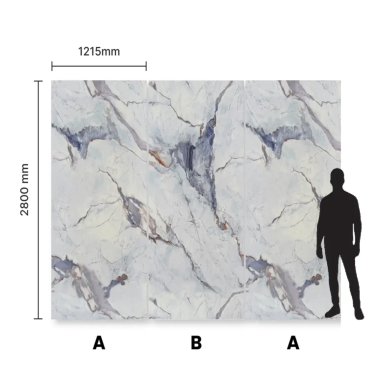 Płyta Węglowa White Carbon Stone 2800×1215 mm – imitacja marmuru, płyta wielkoformatowa