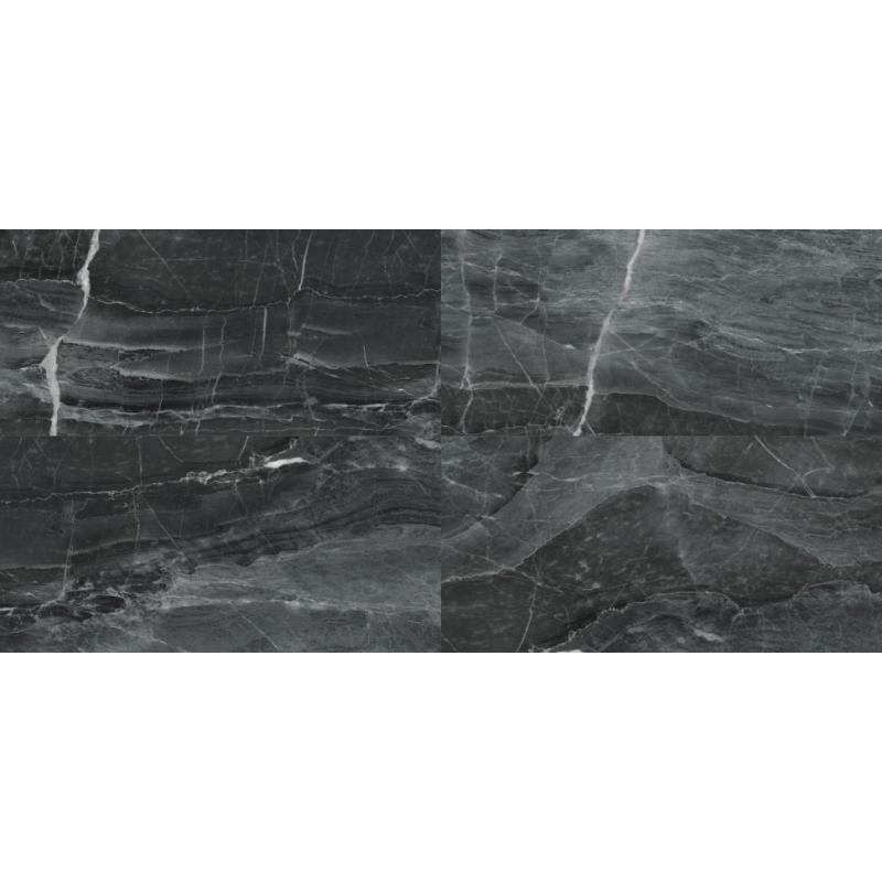 Płyta węglowa Obsidian Vein Gloss 120×60 cm – czarny marmur w połysku