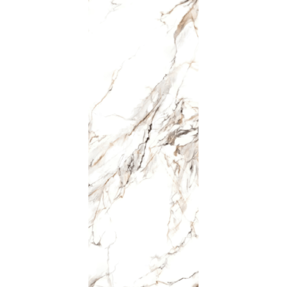 Płyta węglowa Imperial Gold Vein Gloss XL 280×110 cm – marmur Calacatta ze złotym użyleniem