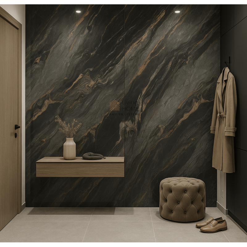 Płyta węglowa Velvet Flow Gloss XL 280×110 cm – dekoracyjna płyta w połysku