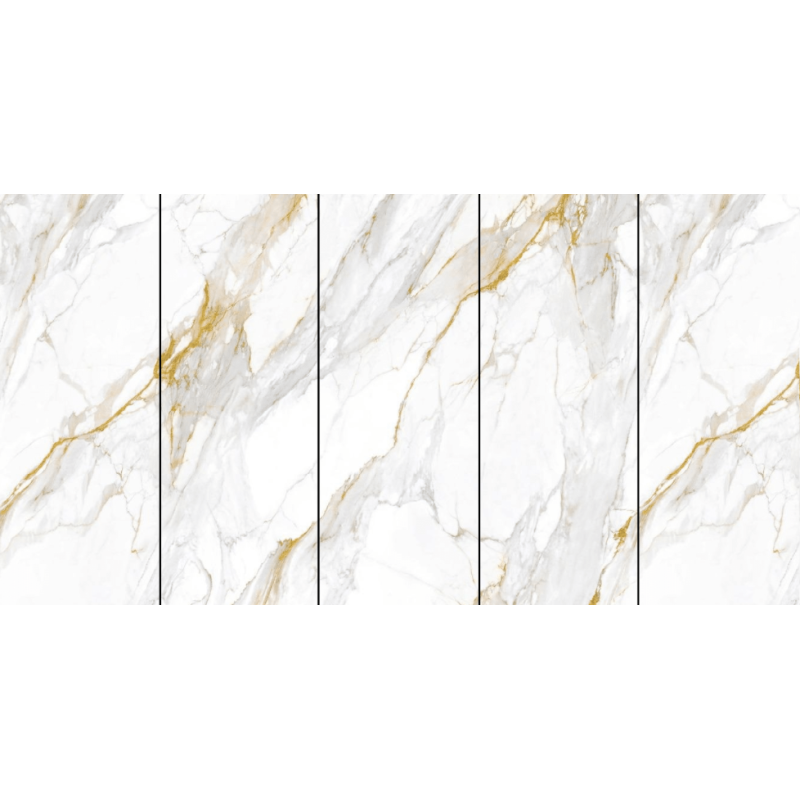 Płyta węglowa Platinum Vein Gold Matt XL 280×110 cm – szary marmur złote żyły mat