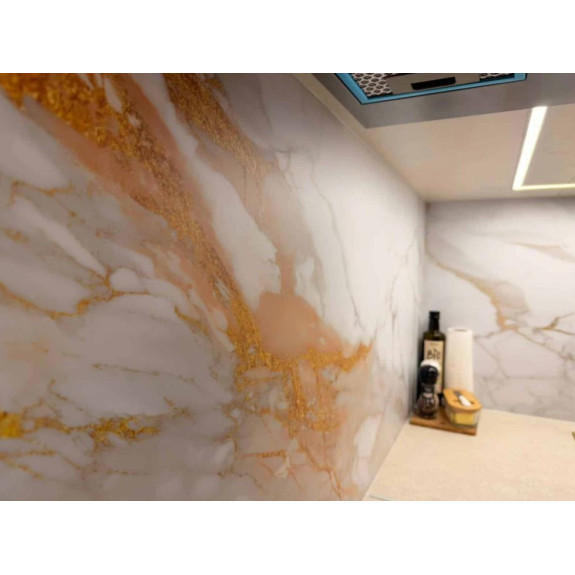 Płyta węglowa Platinum Vein Gold Matt XL 280×110 cm – szary marmur złote żyły mat 2