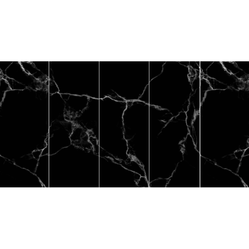 Płyta węglowa Noir Marquina Gloss XL 280×110 cm – czarny marmur w połysku