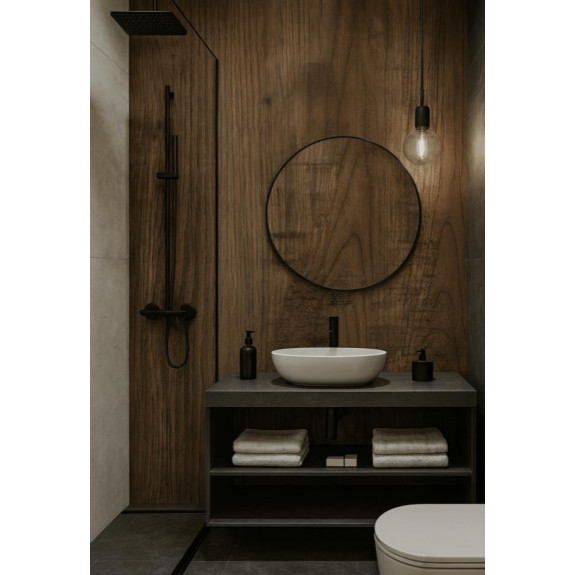 Płyta węglowa Rustic Wood XL Matt 280×110 cm – ciemne drewno na ścianę 2