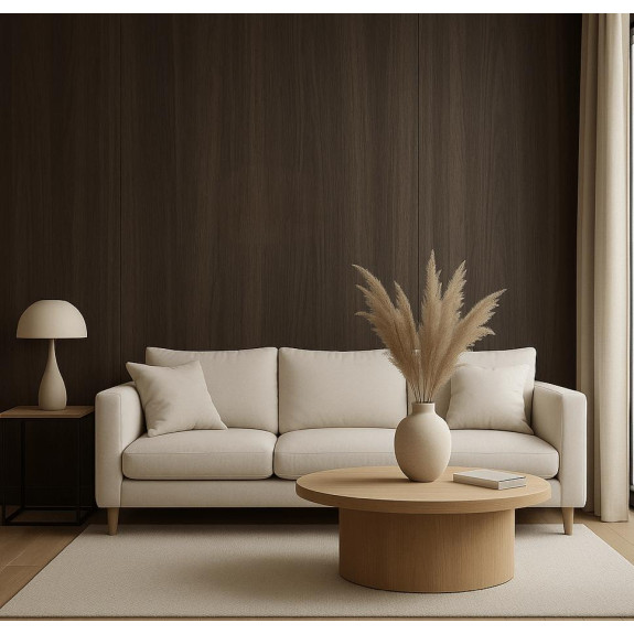 Płyta węglowa Deep Oak XL Matt 280×110 cm – ciemne drewno na ścianę 2